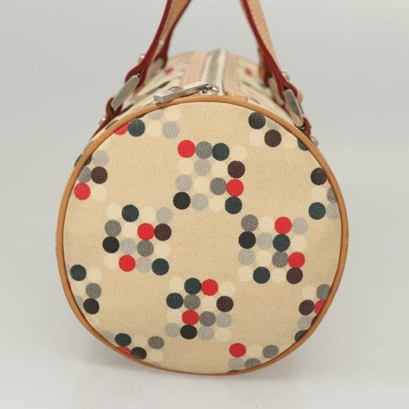 BURBERRY Blue Label Hand Bag Canvas Beige Silver Auth 124153 - Picture 4 of 16